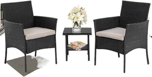 🌟 3-Piece Outdoor Lounge Set for Ultimate Relaxation 🛋️🌞 Perfect for Your Garden & Patio! 🌿✨