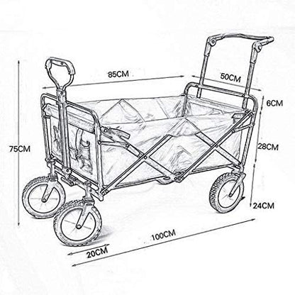 🛒 Foldable Shopping Cart 🚶‍♀️✨ Easy Carry & Outdoor Fun 🌿💖
