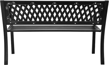 🌿 Outdoor Steel Bench 🪑✨ Perfect for Garden & Patio Relaxation 🌞💛