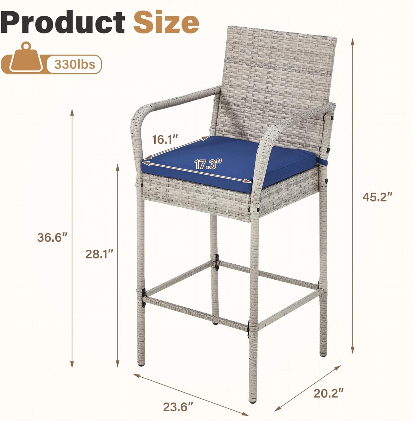 🍹 Outdoor Barstools 🪑✨ Stylish & Weatherproof Seating 🌞🌿
