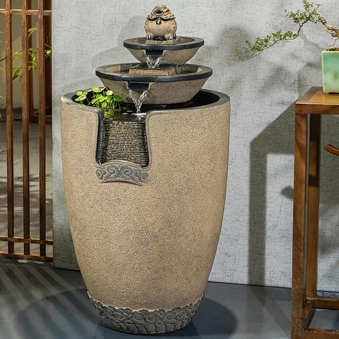 💧 Elegant Outdoor Fountain 🌿✨ Jar-Shaped Serenity 🌸🕊️