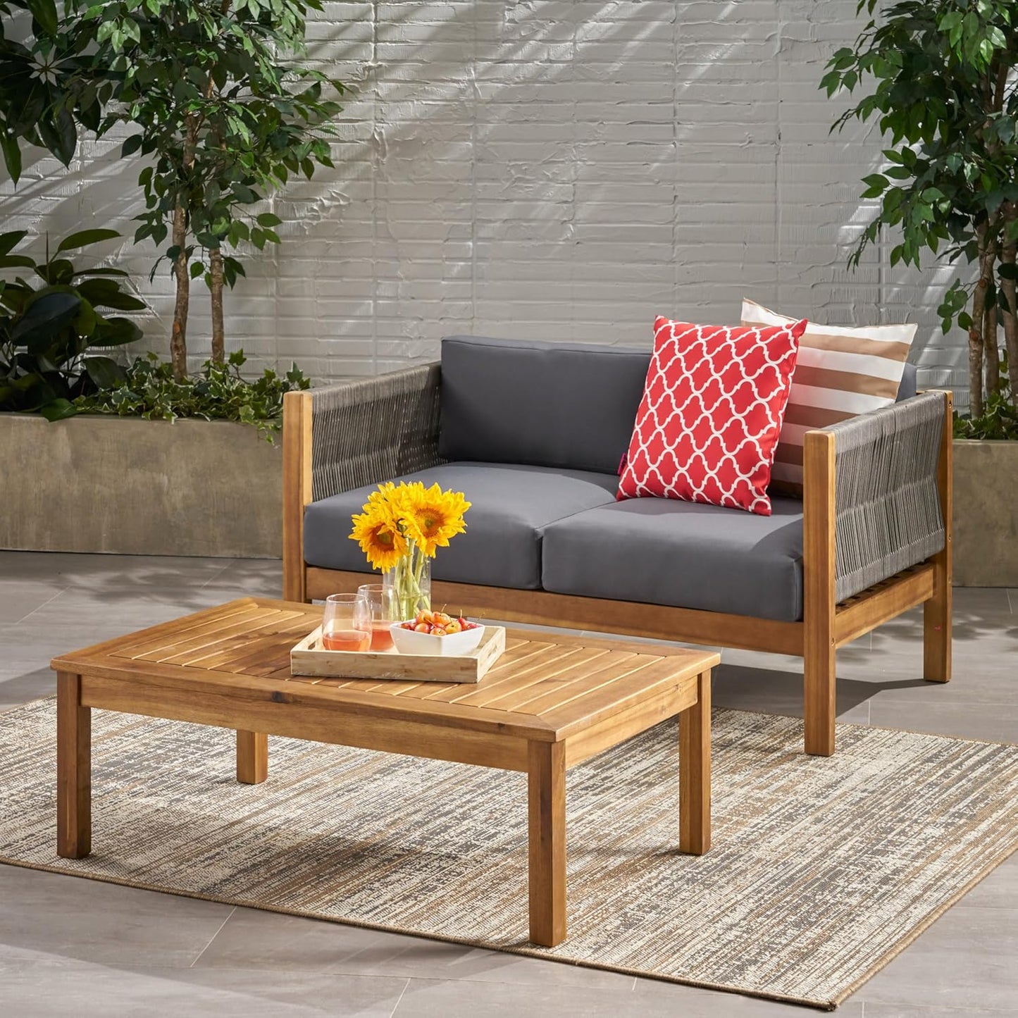 🌿 Cozy Outdoor Loveseat 🛋️ Perfect Patio Vibes ☀️✨