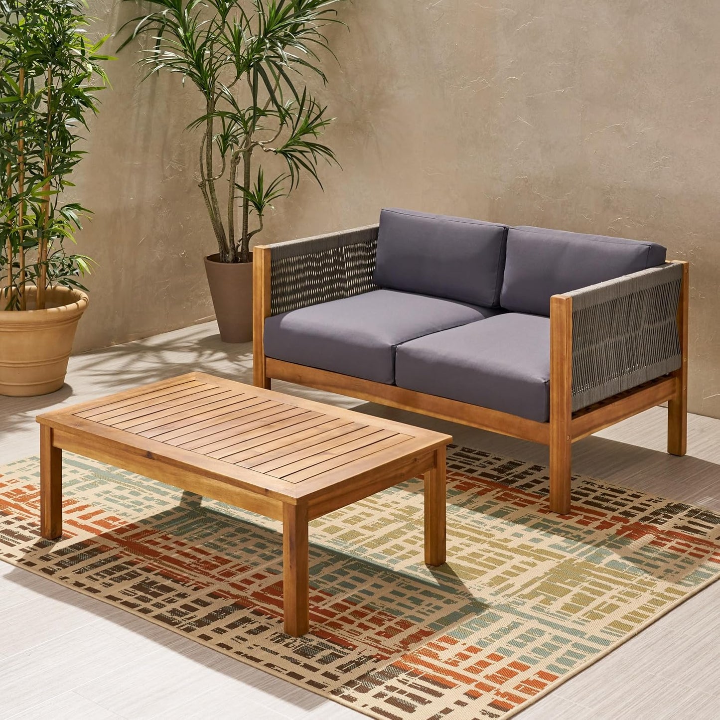 🌿 Cozy Outdoor Loveseat 🛋️ Perfect Patio Vibes ☀️✨